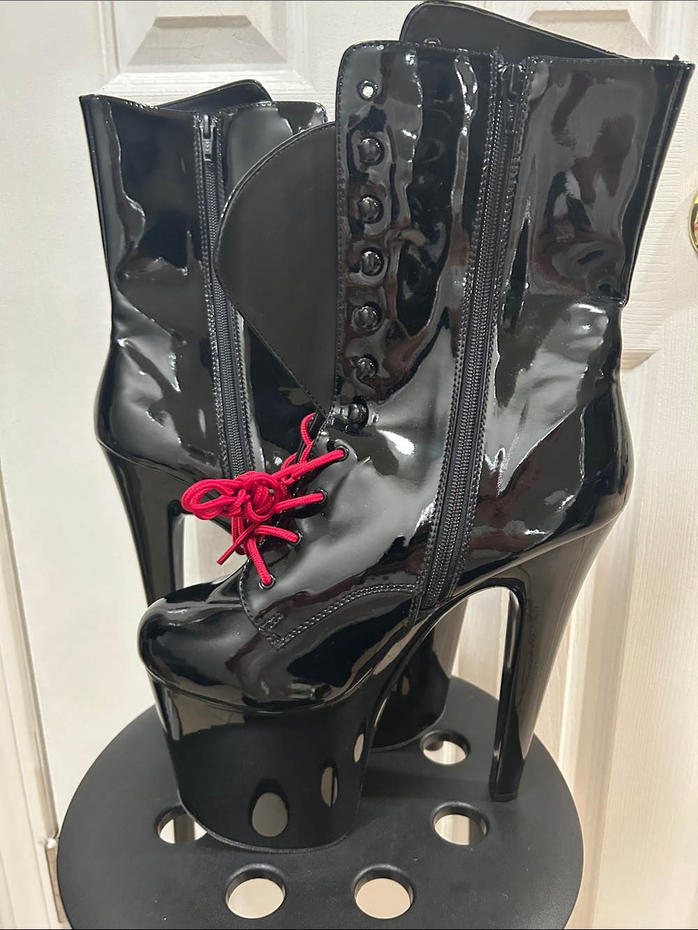 Pleaser Platform Ankle Boots Size 12 - Picture 6 of 10